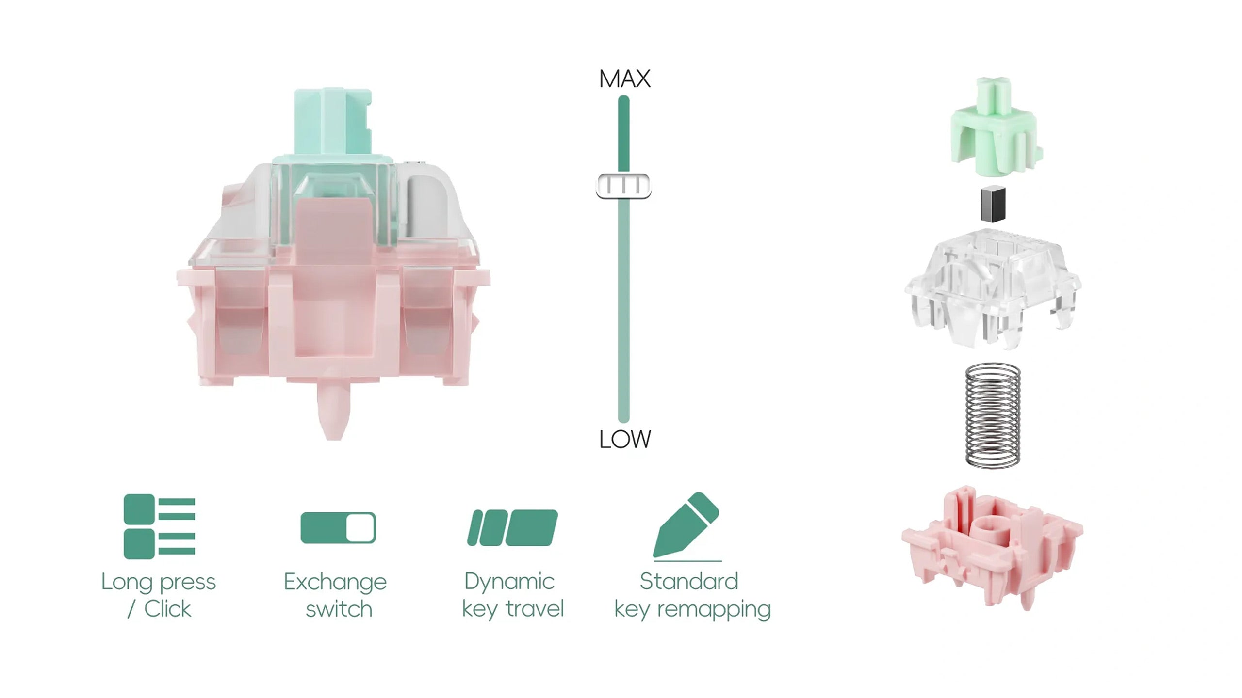 Gateron Dual-rail Magnetic Jade Mini (E)