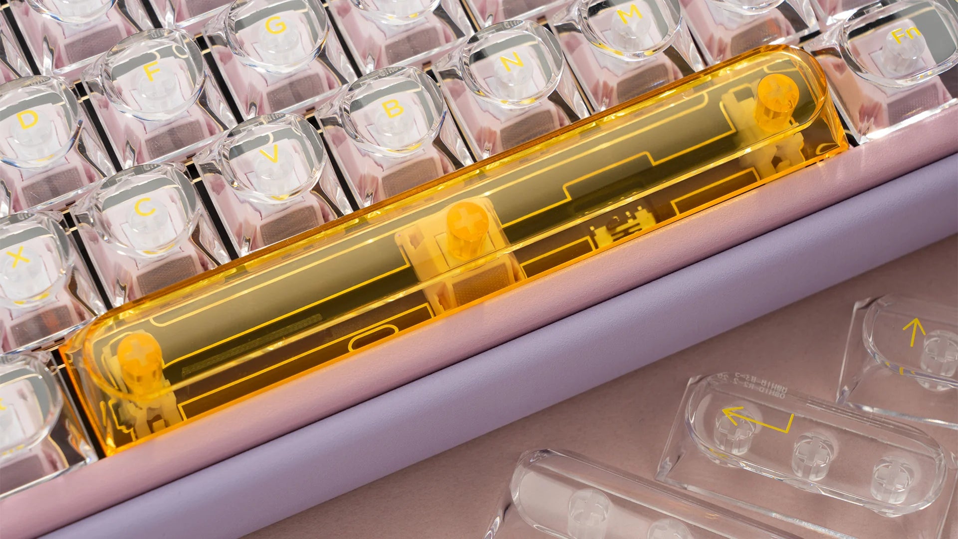 Glazed Yellow Keycaps [In stock]