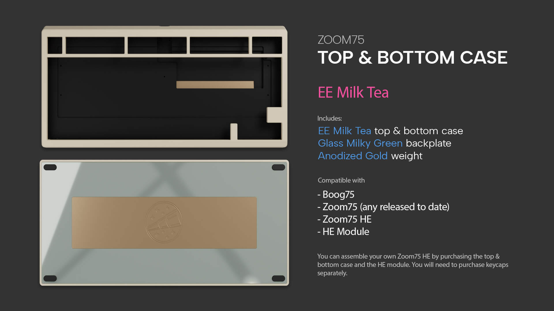 Zoom75 Top & Bottom Case [Group Buy]