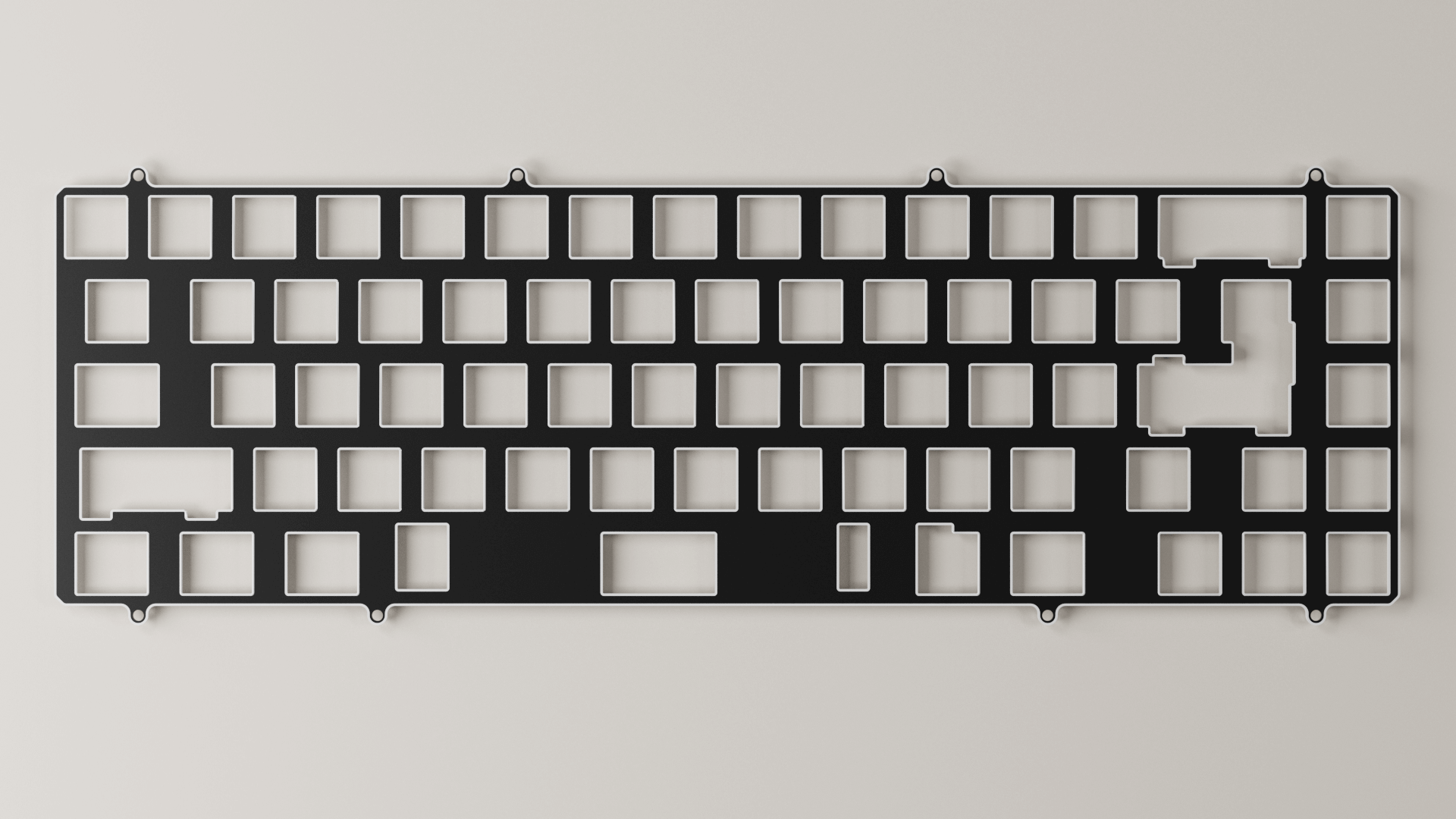 キーボード KRUSH65 Sandblasted PC / SS Silver PVD Krush65 [GB] – Basekeys