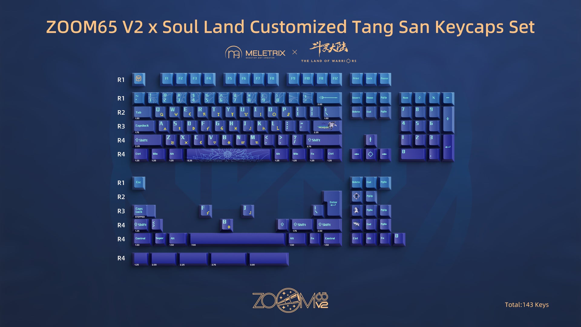 Zoom65 V2 x Soul Land Keycaps [Pre-order]