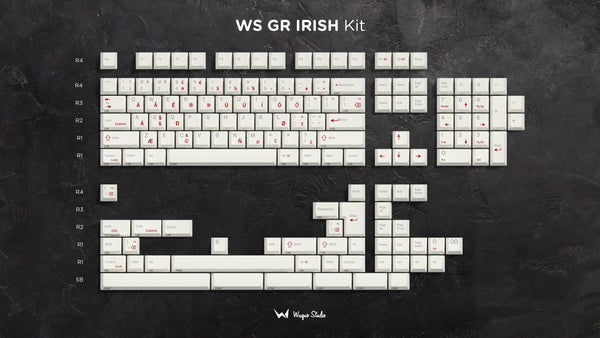 WS GR Irish Keycaps (Dye-sub) [In Stock]