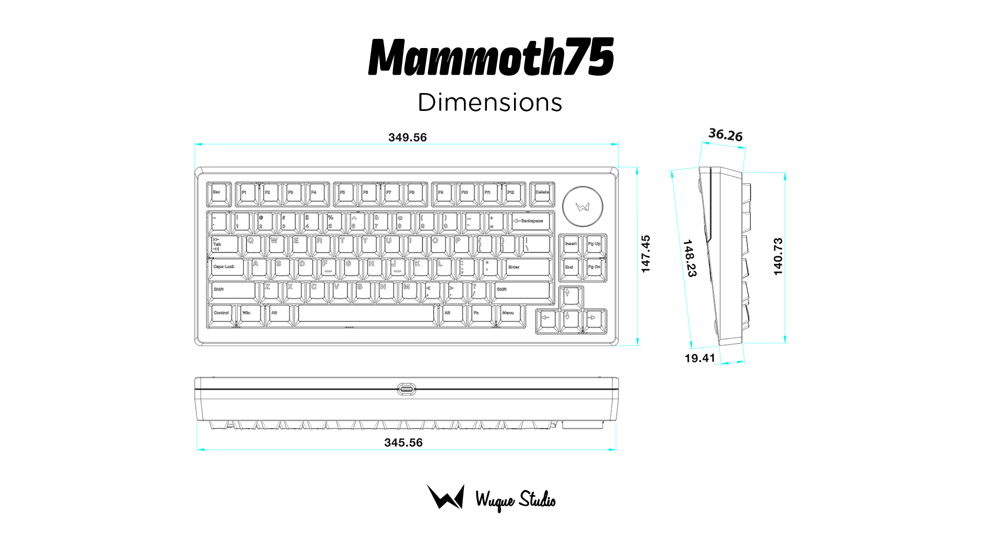 Mammoth75 - Alu Sandblasted Bottom [Group Buy]