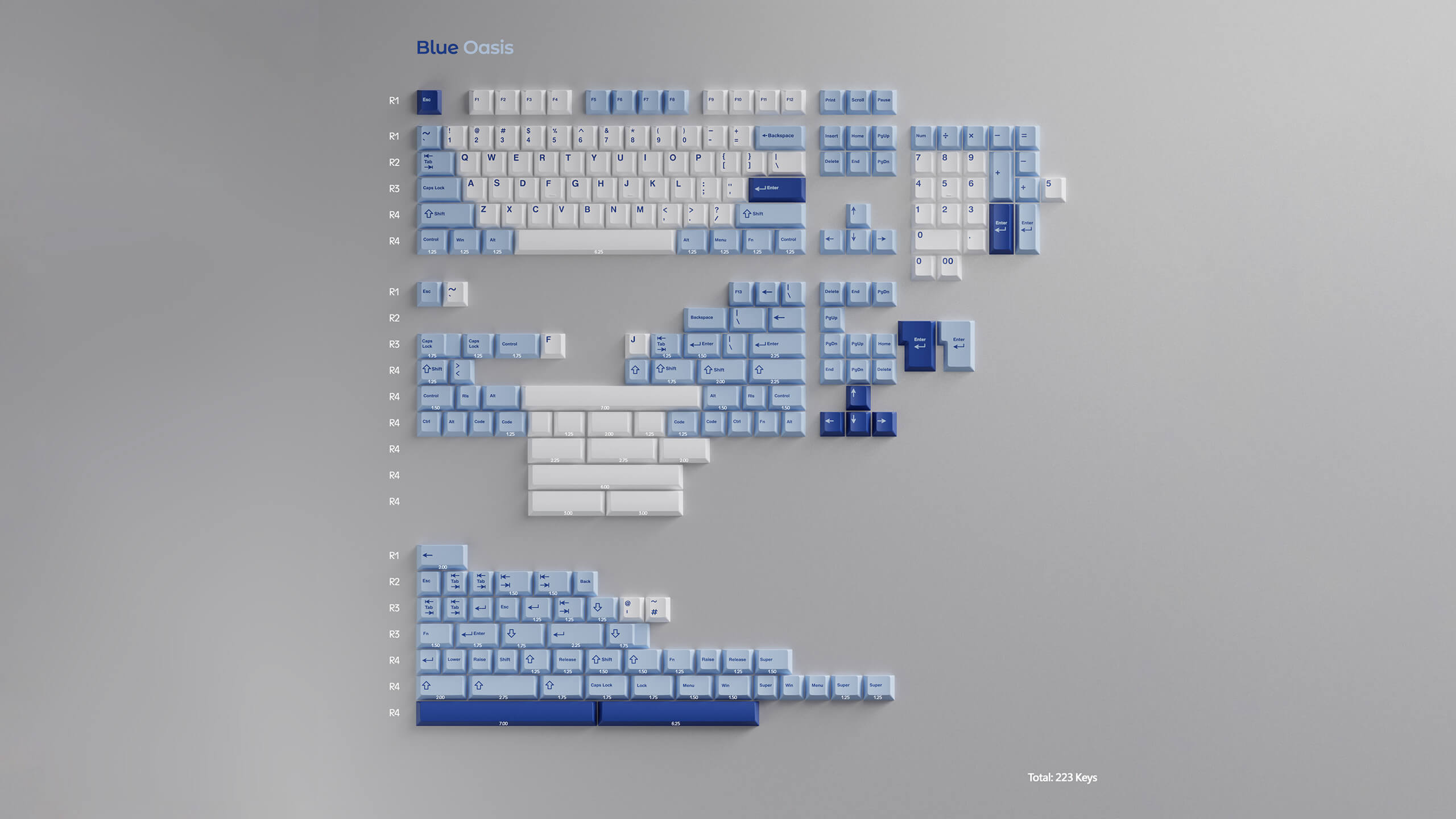 WS Blue Oasis Keycaps [Pre-order]